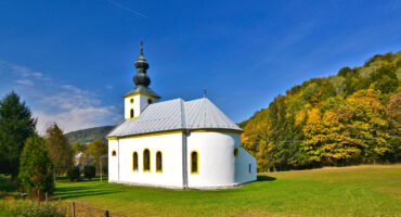 White,Country,Church,In,Autumn,,Mala,Polana,,Slovakia