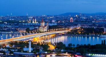 Vienna,,Aerial,View,At,Night