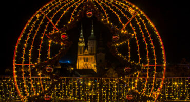 Advent,In,Zagreb,-,Night,Panorama,Of,Zagreb,Cathedral,At