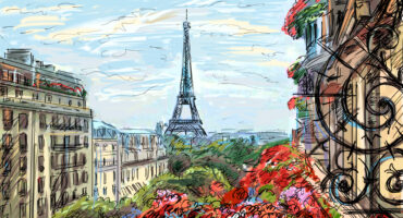 Street,In,Paris,-,Illustration