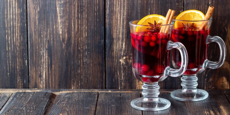 Mulled,Wine,With,Cinnamon,,Cranberry,And,Orange.,Hot,Drink.,Winter