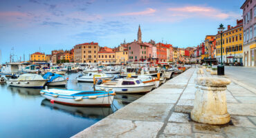 Stunning,Romantic,Old,Town,Of,Rovinj,With,Magical,Sunrise,istrian,Peninsula,croatia,europe