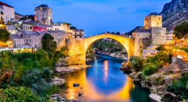 Mostar,,Bosnia,And,Herzegovina.,The,Old,Bridge,,Stari,Most,,With