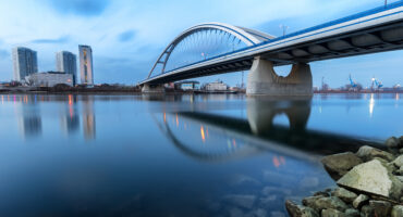 Apollo,Bridge,Over,River,Danube,In,Bratislava,,Slovakia