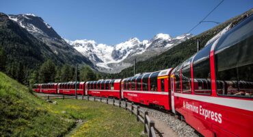 Bernina Express in der Montebellokurve