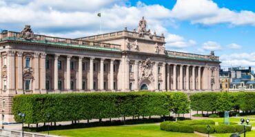 Beautiful,Historic,Building,Of,Parliament,House,Riksdagshuset,In,Stockholm,,Sweden