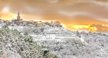 Motovun, Istria, during the beautiful winter months ___
