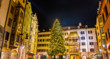 Christmas tree in the city centre of Innsbruck - Austria